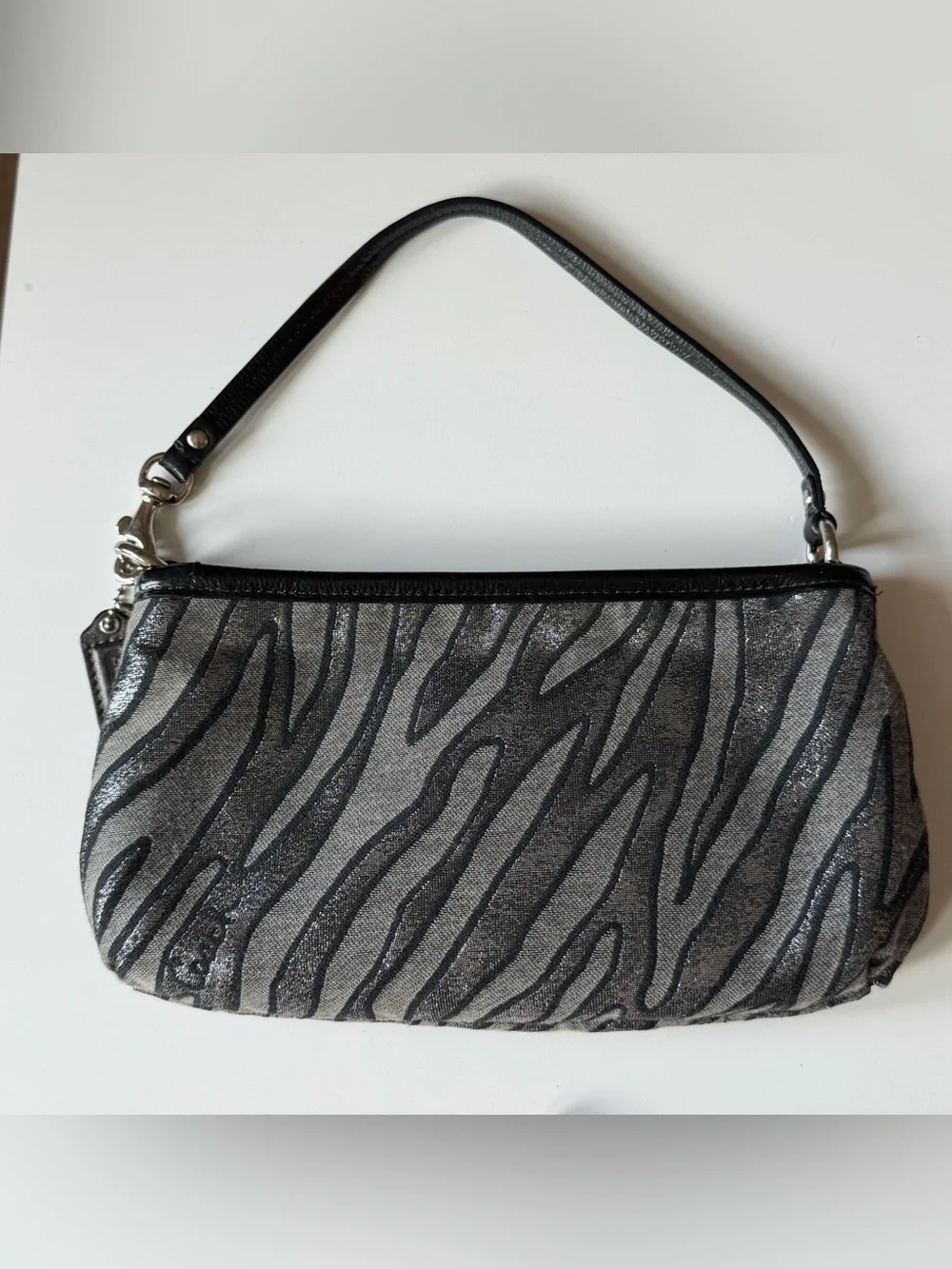 Coach Y2K Madison Zebra Print Convertible Shoulder Bag Wristlet Clutch